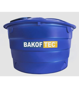 Caixa D'Água Polietileno com Tampa 3000L Redonda Azul Bakof Tec